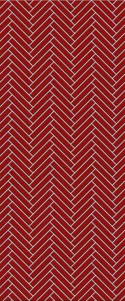 Red Double Herringbone Tile Acrylic Shower Panel 2440mm x 1220mm ( 3mm Thick) - CladdTech