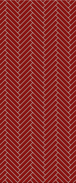 Red Double Herringbone Tile Acrylic Shower Panel 2440mm x 1220mm ( 3mm Thick) - CladdTech