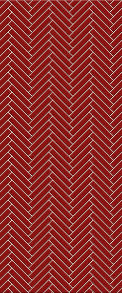 Red Double Herringbone Tile Acrylic Shower Panel 2440mm x 1220mm ( 3mm Thick) - CladdTech