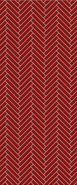 Red Double Herringbone Tile Acrylic Shower Panel 2440mm x 1220mm ( 3mm Thick) - CladdTech