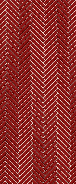 Red Double Herringbone Tile Acrylic Shower Panel 2440mm x 1220mm ( 3mm Thick) - CladdTech