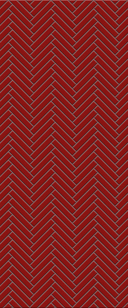 Red Double Herringbone Tile Acrylic Shower Panel 2440mm x 1220mm ( 3mm Thick) - CladdTech