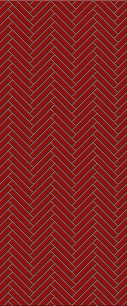 Red Double Herringbone Tile Acrylic Shower Panel 2440mm x 1220mm ( 3mm Thick) - CladdTech