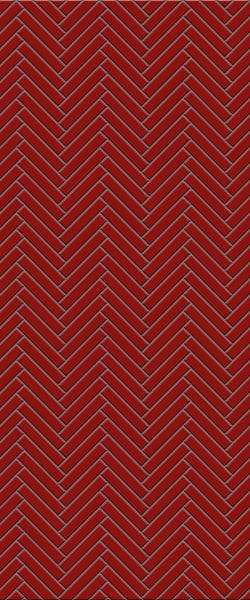 Red Double Herringbone Tile Acrylic Shower Panel 2440mm x 1220mm ( 3mm Thick) - CladdTech