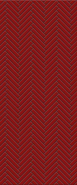 Red Double Herringbone Tile Acrylic Shower Panel 2440mm x 1220mm ( 3mm Thick) - CladdTech