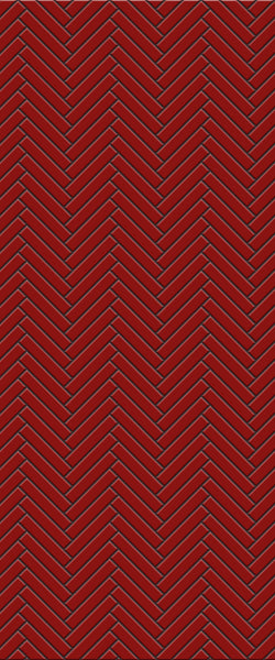 Red Double Herringbone Tile Acrylic Shower Panel 2440mm x 1220mm ( 3mm Thick) - CladdTech