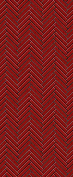 Red Double Herringbone Tile Acrylic Shower Panel 2440mm x 1220mm ( 3mm Thick) - CladdTech