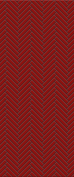 Red Double Herringbone Tile Acrylic Shower Panel 2440mm x 1220mm ( 3mm Thick) - CladdTech