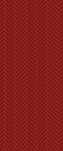 Red Double Herringbone Tile Acrylic Shower Panel 2440mm x 1220mm ( 3mm Thick) - CladdTech