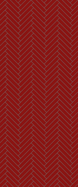 Red Double Herringbone Tile Acrylic Shower Panel 2440mm x 1220mm ( 3mm Thick) - CladdTech