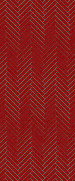 Red Double Herringbone Tile Acrylic Shower Panel 2440mm x 1220mm ( 3mm Thick) - CladdTech
