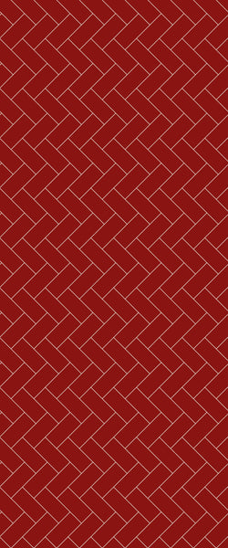 Red Diagonal Herringbone Tile Acrylic Shower Panel 2440mm x 1220mm ( 3mm Thick) - CladdTech