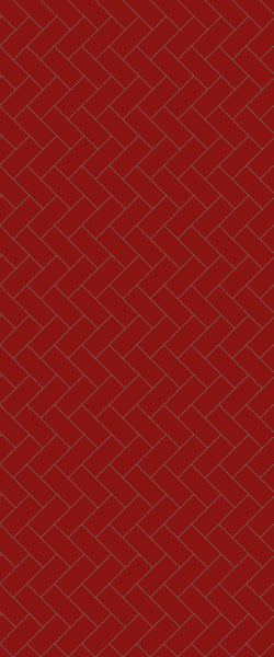 Red Diagonal Herringbone Tile Acrylic Shower Panel 2440mm x 1220mm ( 3mm Thick) - CladdTech