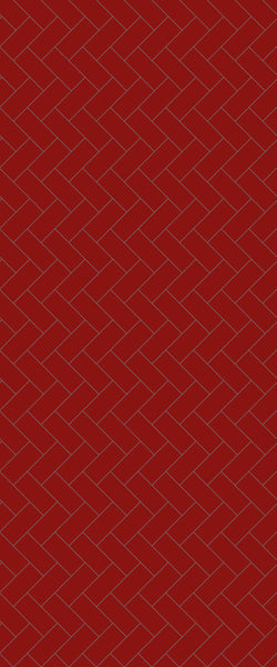 Red Diagonal Herringbone Tile Acrylic Shower Panel 2440mm x 1220mm ( 3mm Thick) - CladdTech