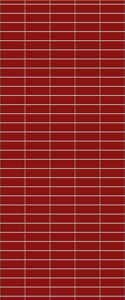 Red Horizontal Block Tile Acrylic Shower Panel 2440mm x 1220mm ( 3mm Thick) - CladdTech