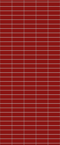 Red Horizontal Block Tile Acrylic Shower Panel 2440mm x 1220mm ( 3mm Thick) - CladdTech