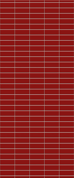 Red Horizontal Block Tile Acrylic Shower Panel 2440mm x 1220mm ( 3mm Thick) - CladdTech