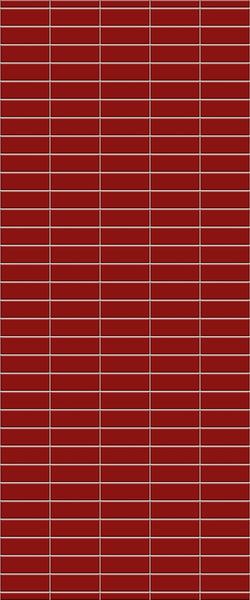 Red Horizontal Block Tile Acrylic Shower Panel 2440mm x 1220mm ( 3mm Thick) - CladdTech