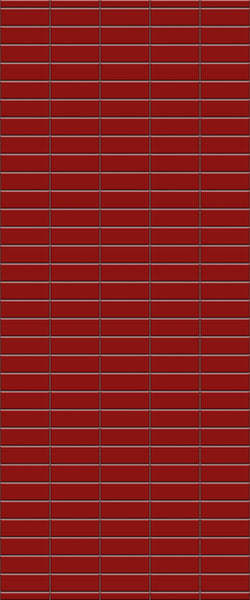 Red Horizontal Block Tile Acrylic Shower Panel 2440mm x 1220mm ( 3mm Thick) - CladdTech