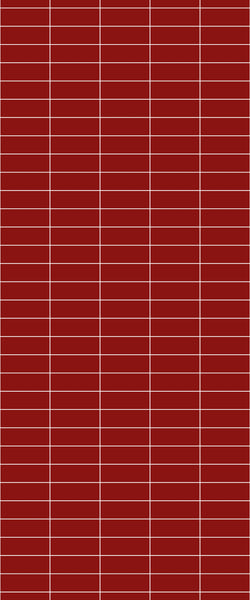 Red Horizontal Block Tile Acrylic Shower Panel 2440mm x 1220mm ( 3mm Thick) - CladdTech