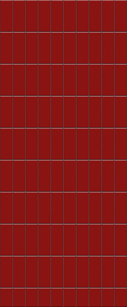 Red Vertical Block Tile Acrylic Shower Panel 2440mm x 1220mm ( 3mm Thick) - CladdTech