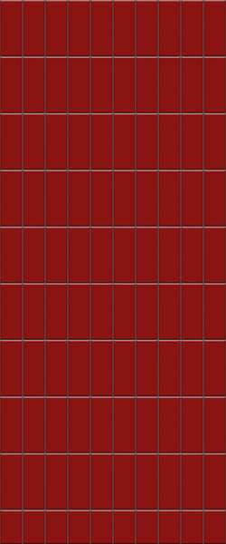 Red Vertical Block Tile Acrylic Shower Panel 2440mm x 1220mm ( 3mm Thick) - CladdTech