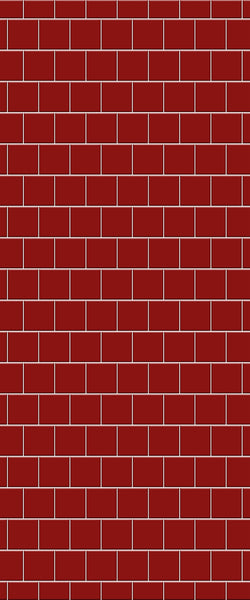 Red Large Square's Tile Acrylic Shower Wall Panel 2440mm x 1220mm ( 3mm Thick) - CladdTech