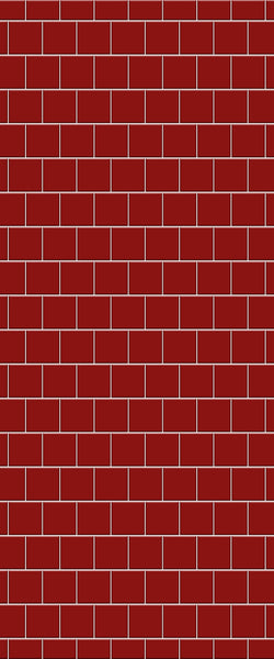 Red Large Square's Tile Acrylic Shower Wall Panel 2440mm x 1220mm ( 3mm Thick) - CladdTech