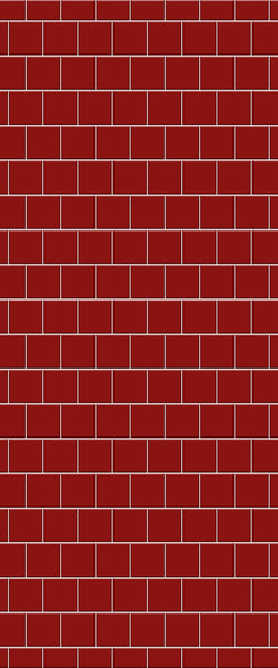Red Large Square's Tile Acrylic Shower Wall Panel 2440mm x 1220mm ( 3mm Thick) - CladdTech