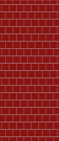 Red Large Square's Tile Acrylic Shower Wall Panel 2440mm x 1220mm ( 3mm Thick) - CladdTech