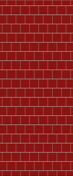 Red Large Square's Tile Acrylic Shower Wall Panel 2440mm x 1220mm ( 3mm Thick) - CladdTech