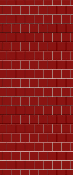 Red Large Square's Tile Acrylic Shower Wall Panel 2440mm x 1220mm ( 3mm Thick) - CladdTech