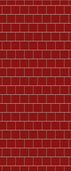 Red Large Square's Tile Acrylic Shower Wall Panel 2440mm x 1220mm ( 3mm Thick) - CladdTech