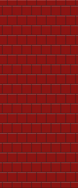 Red Large Square's Tile Acrylic Shower Wall Panel 2440mm x 1220mm ( 3mm Thick) - CladdTech