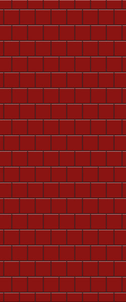 Red Large Square's Tile Acrylic Shower Wall Panel 2440mm x 1220mm ( 3mm Thick) - CladdTech