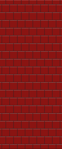 Red Large Square's Tile Acrylic Shower Wall Panel 2440mm x 1220mm ( 3mm Thick) - CladdTech