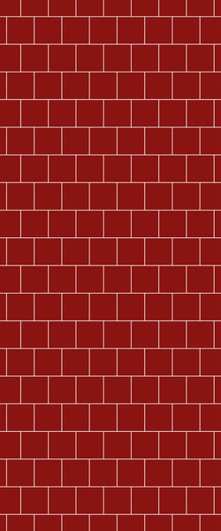 Red Large Square's Tile Acrylic Shower Wall Panel 2440mm x 1220mm ( 3mm Thick) - CladdTech