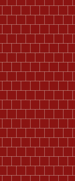 Red Large Square's Tile Acrylic Shower Wall Panel 2440mm x 1220mm ( 3mm Thick) - CladdTech