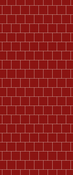 Red Large Square's Tile Acrylic Shower Wall Panel 2440mm x 1220mm ( 3mm Thick) - CladdTech