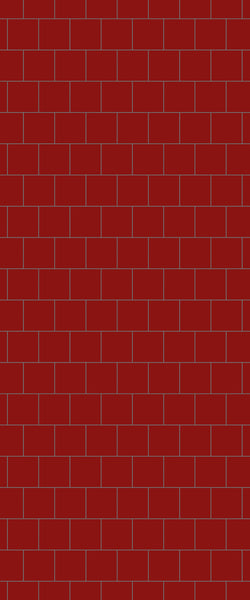 Red Large Square's Tile Acrylic Shower Wall Panel 2440mm x 1220mm ( 3mm Thick) - CladdTech