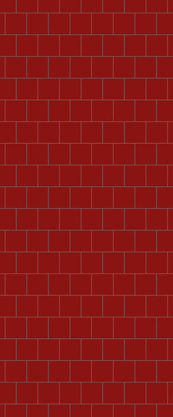 Red Large Square's Tile Acrylic Shower Wall Panel 2440mm x 1220mm ( 3mm Thick) - CladdTech