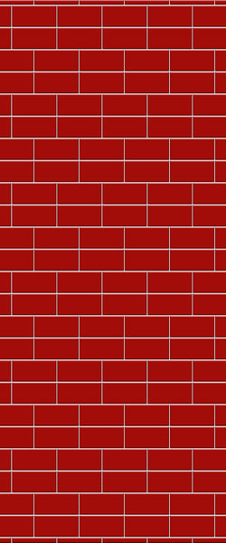 Red Brickbond Tile Acrylic Shower Wall Panel 2440mm x 1220mm ( 3mm Thick) - CladdTech
