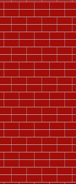 Red Brickbond Tile Acrylic Shower Wall Panel 2440mm x 1220mm ( 3mm Thick) - CladdTech