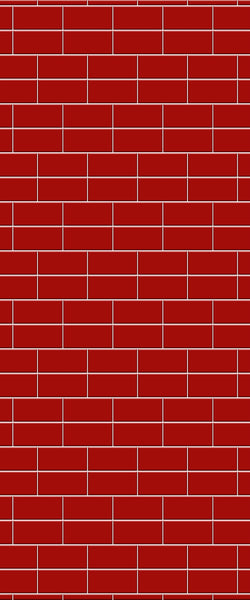 Red Brickbond Tile Acrylic Shower Wall Panel 2440mm x 1220mm ( 3mm Thick) - CladdTech