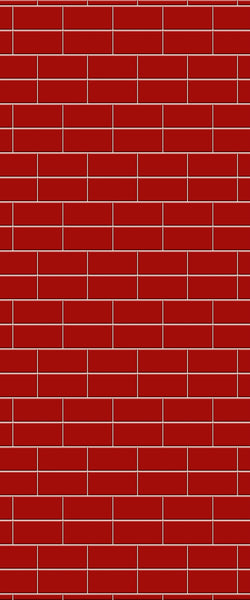 Red Brickbond Tile Acrylic Shower Wall Panel 2440mm x 1220mm ( 3mm Thick) - CladdTech