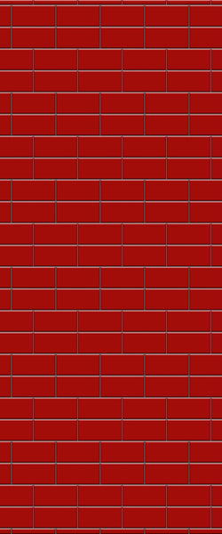 Red Brickbond Tile Acrylic Shower Wall Panel 2440mm x 1220mm ( 3mm Thick) - CladdTech