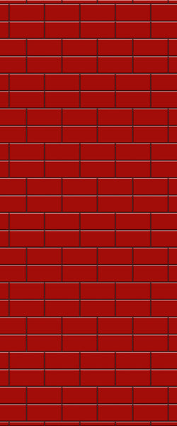Red Brickbond Tile Acrylic Shower Wall Panel 2440mm x 1220mm ( 3mm Thick) - CladdTech