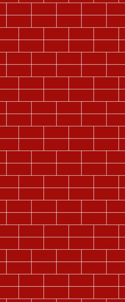 Red Brickbond Tile Acrylic Shower Wall Panel 2440mm x 1220mm ( 3mm Thick) - CladdTech