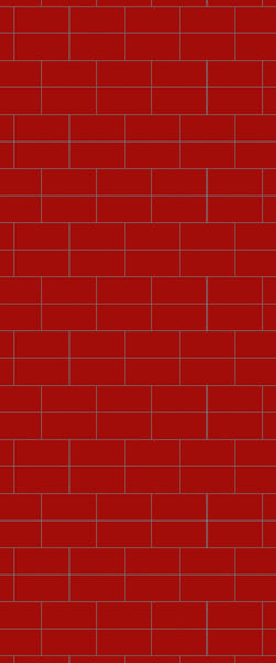Red Brickbond Tile Acrylic Shower Wall Panel 2440mm x 1220mm ( 3mm Thick) - CladdTech
