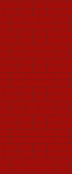 Red Brickbond Tile Acrylic Shower Wall Panel 2440mm x 1220mm ( 3mm Thick) - CladdTech